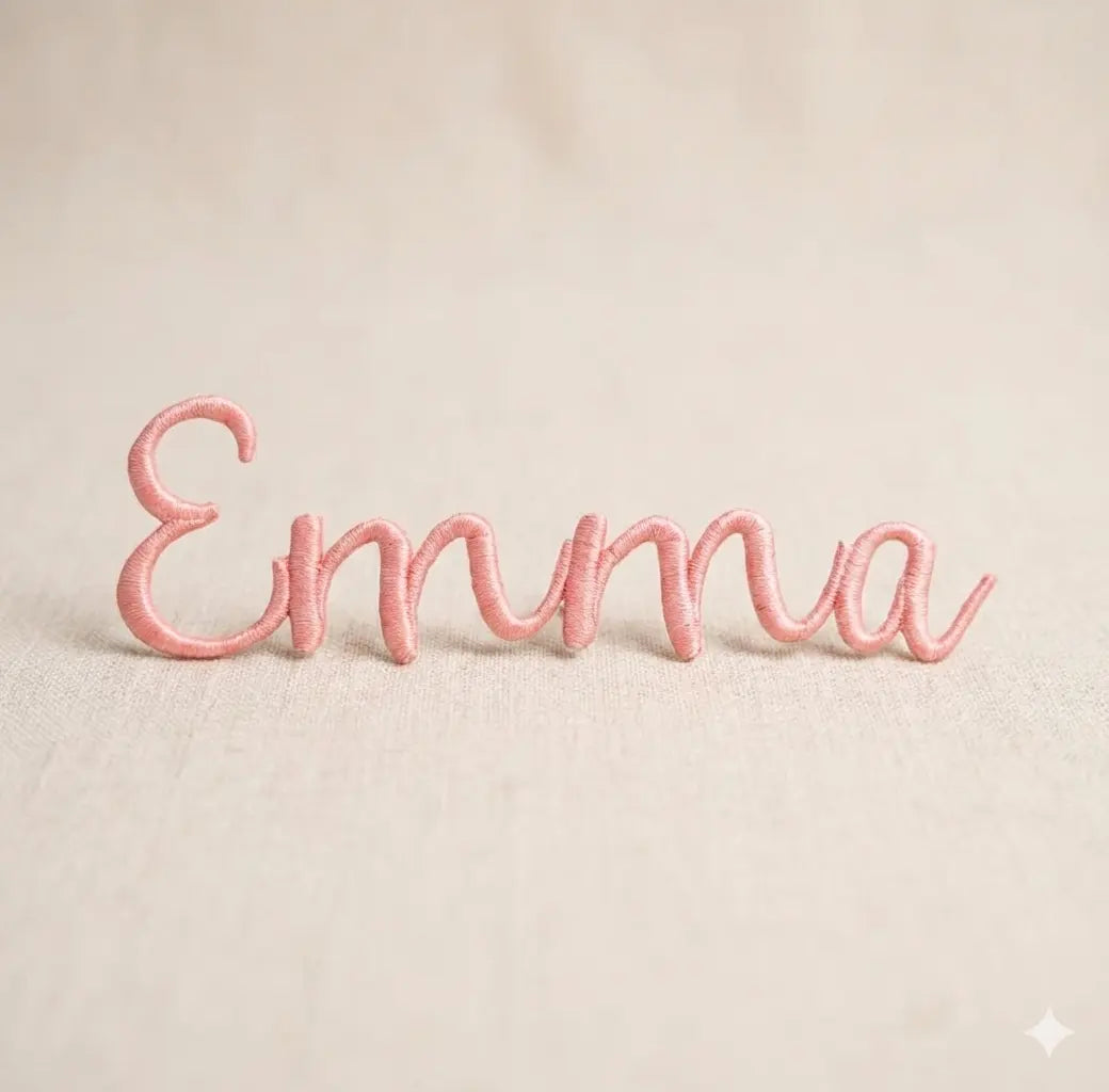 Custom embroidery name patch collection